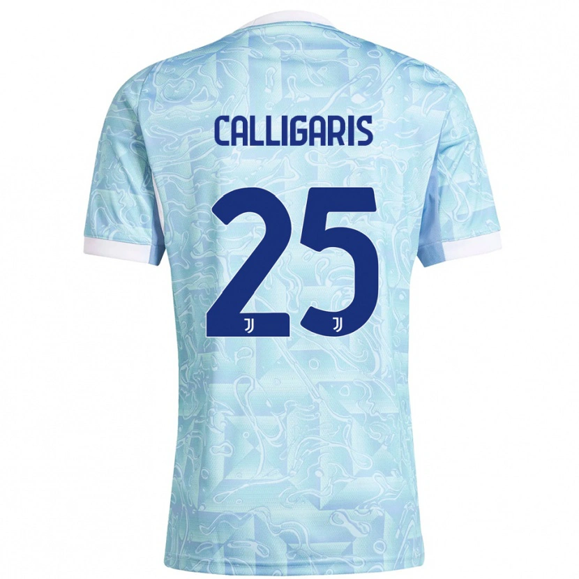 Danxen Homme Maillot Viola Calligaris #25 Bleu Ciel Jaune Tenues Extérieur 2025/26 T-Shirt