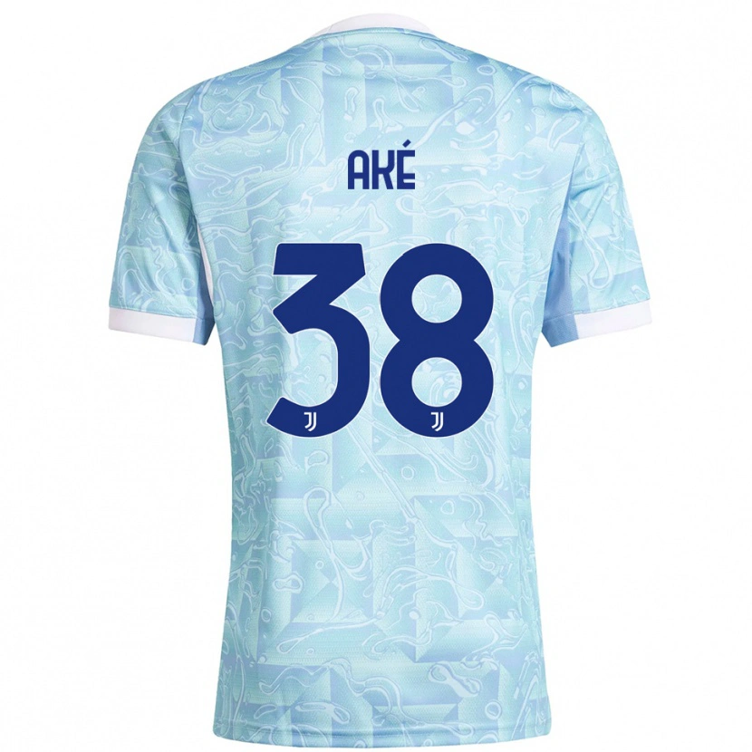 Danxen Homme Maillot Marley Ake #38 Bleu Ciel Jaune Tenues Extérieur 2025/26 T-Shirt