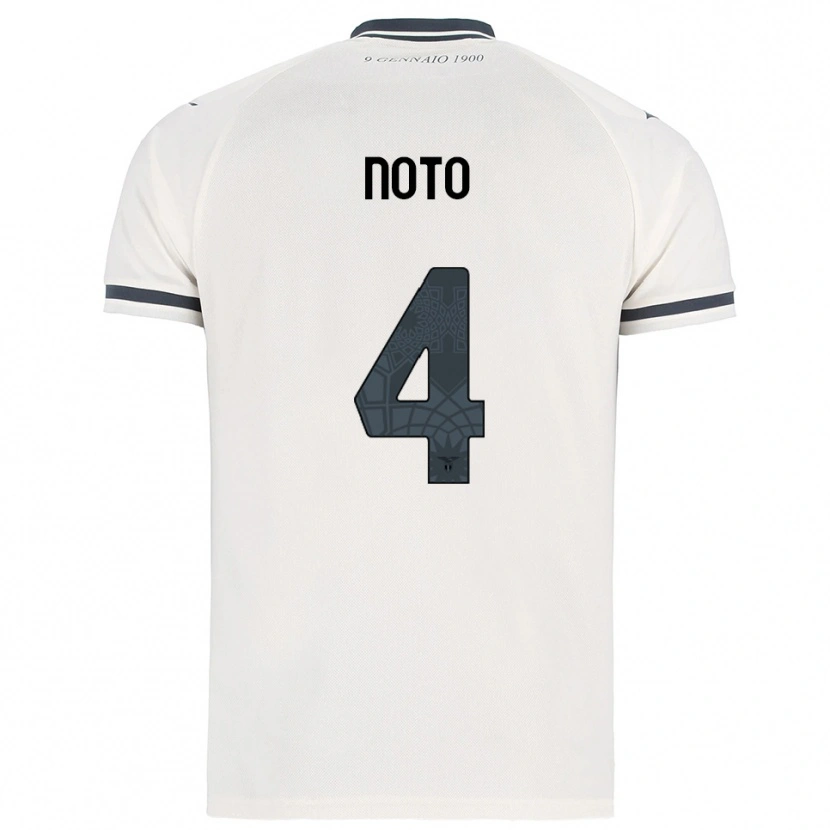 Danxen Homme Maillot Pierpaolo Noto #4 Blanc Marine Tenues Extérieur 2025/26 T-Shirt