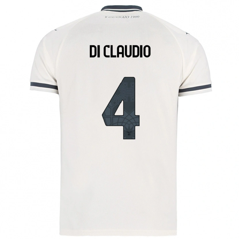 Danxen Homme Maillot Federico Di Claudio #4 Blanc Marine Tenues Extérieur 2025/26 T-Shirt