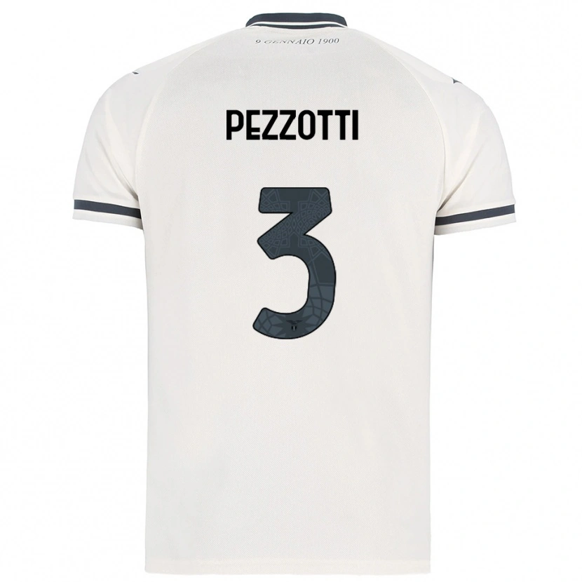 Danxen Homme Maillot Arianna Pezzotti #3 Blanc Marine Tenues Extérieur 2025/26 T-Shirt