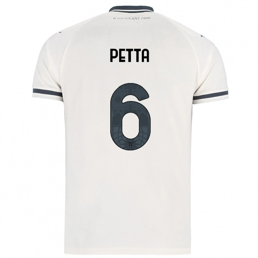 Danxen Homme Maillot Andrea Petta #6 Blanc Marine Tenues Extérieur 2025/26 T-Shirt