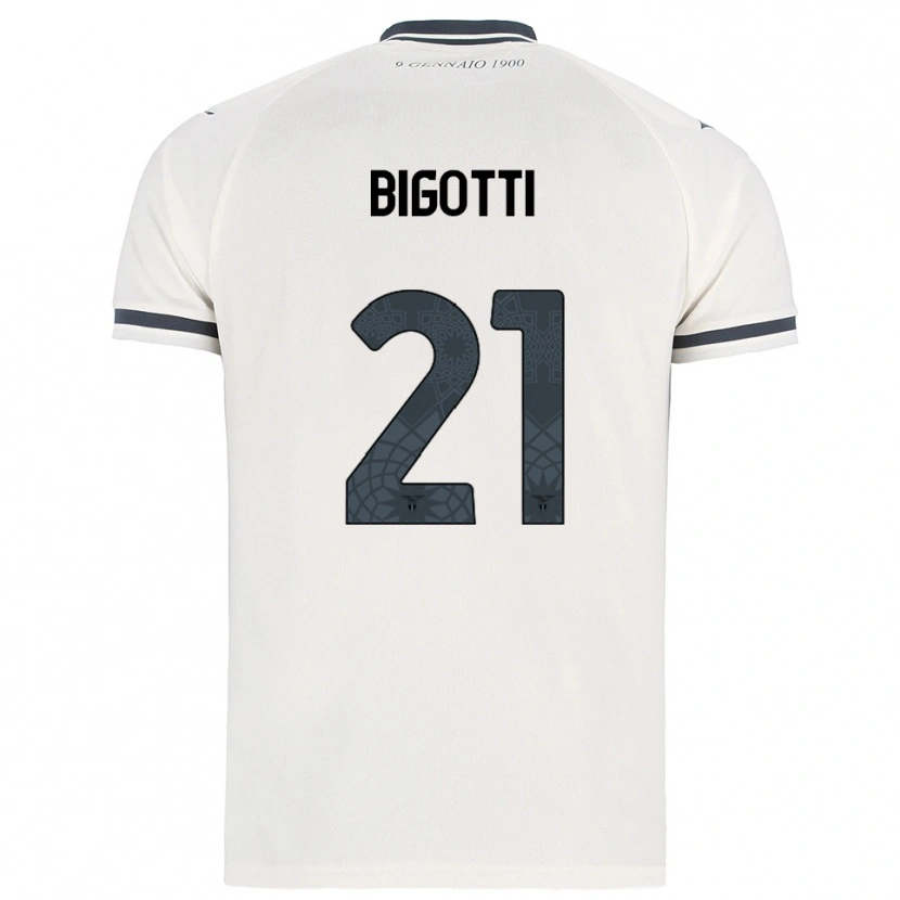 Danxen Homme Maillot Massimo Bigotti #21 Blanc Marine Tenues Extérieur 2025/26 T-Shirt