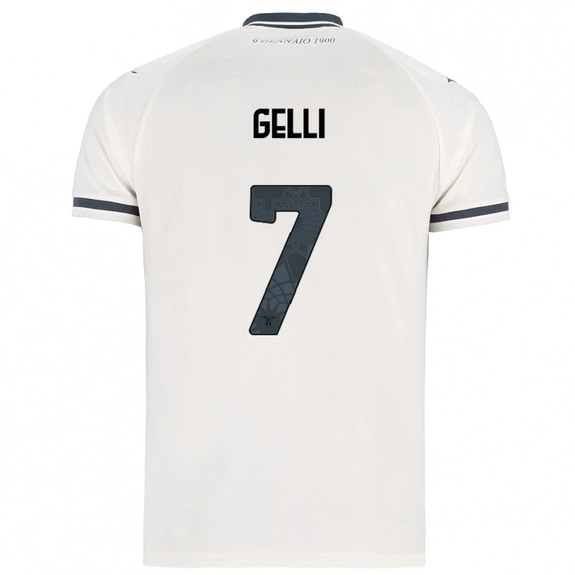 Danxen Homme Maillot Valerio Gelli #7 Blanc Marine Tenues Extérieur 2025/26 T-Shirt