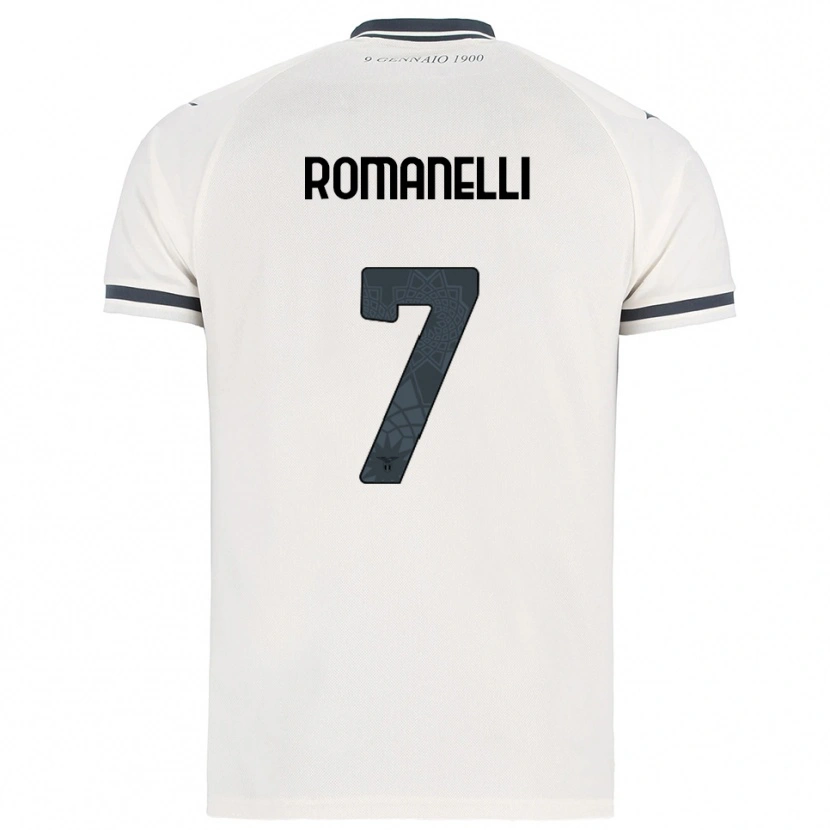 Danxen Homme Maillot Nicolas Romanelli #7 Blanc Marine Tenues Extérieur 2025/26 T-Shirt