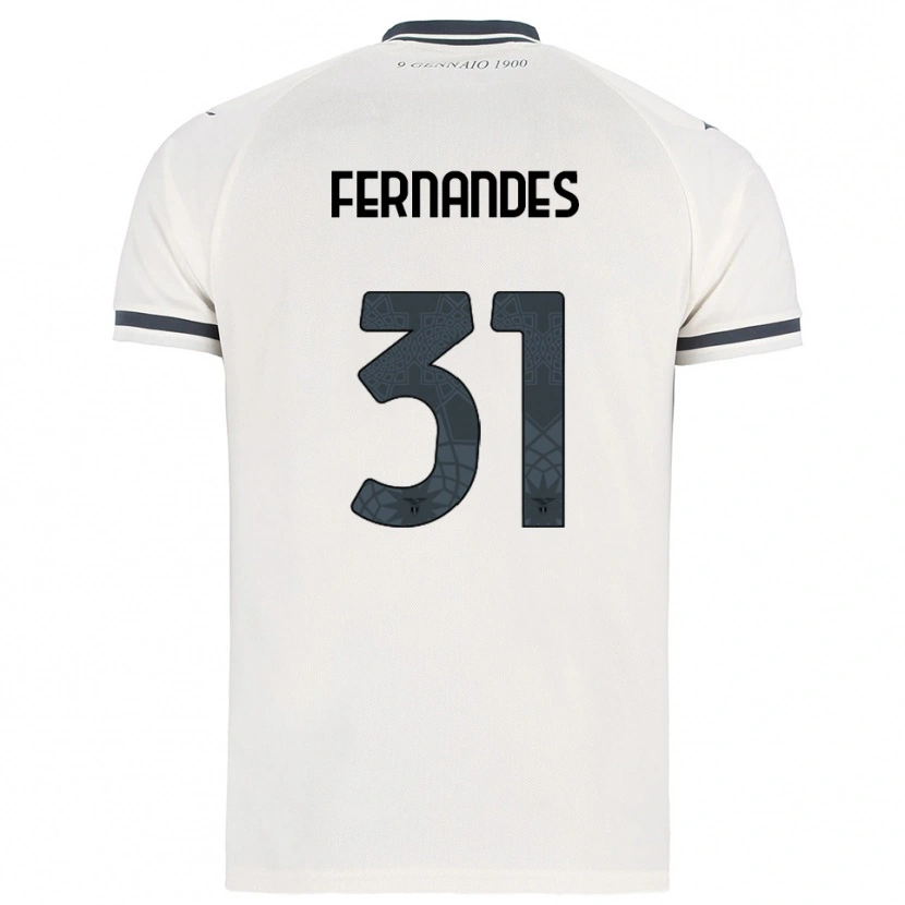 Danxen Homme Maillot Saná Fernandes #31 Blanc Marine Tenues Extérieur 2025/26 T-Shirt