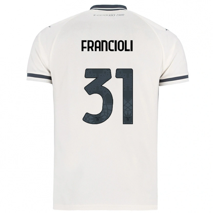 Danxen Homme Maillot Diego Francioli #31 Blanc Marine Tenues Extérieur 2025/26 T-Shirt