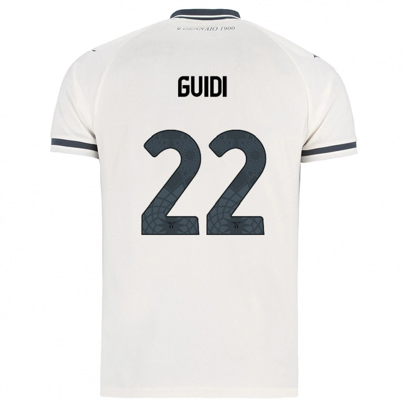 Danxen Homme Maillot Emma Guidi #22 Blanc Marine Tenues Extérieur 2025/26 T-Shirt