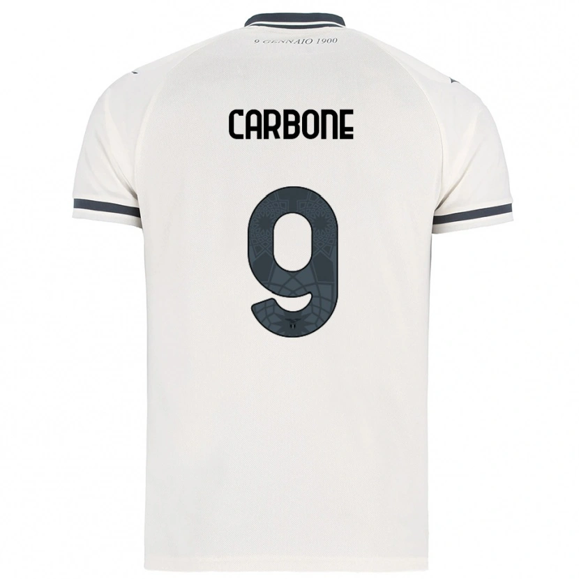 Danxen Homme Maillot Giovanni Carbone #9 Blanc Marine Tenues Extérieur 2025/26 T-Shirt