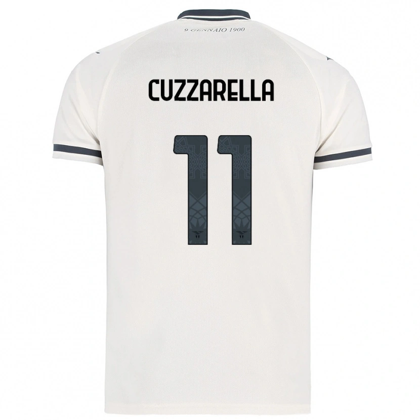Danxen Homme Maillot Cristian Cuzzarella #11 Blanc Marine Tenues Extérieur 2025/26 T-Shirt
