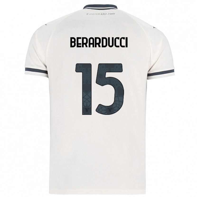 Danxen Homme Maillot Martina Berarducci #15 Blanc Marine Tenues Extérieur 2025/26 T-Shirt