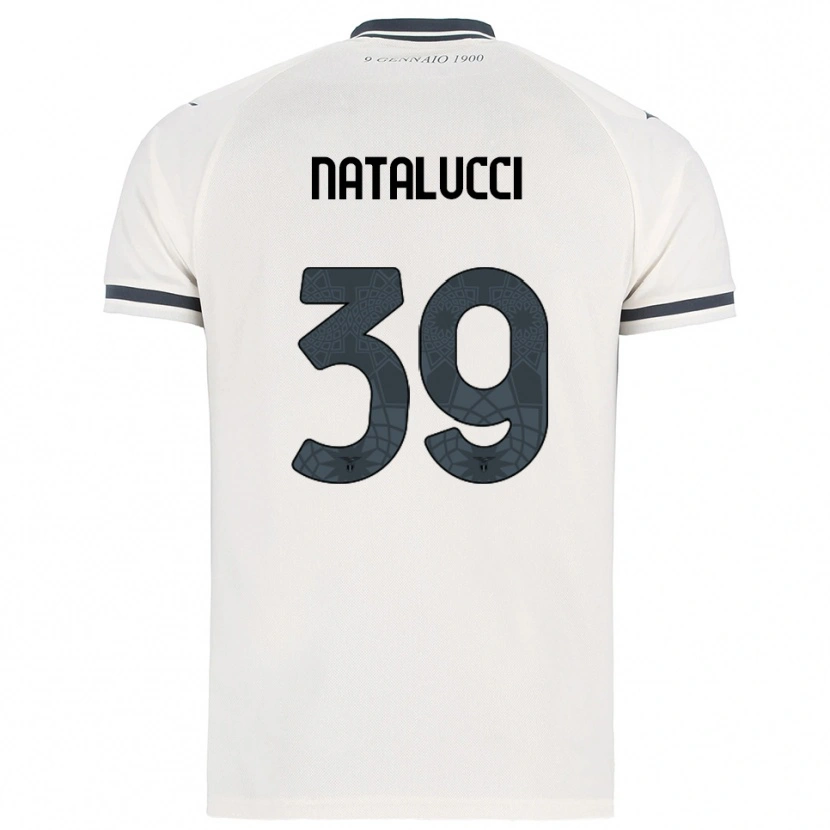 Danxen Homme Maillot Serena Natalucci #39 Blanc Marine Tenues Extérieur 2025/26 T-Shirt