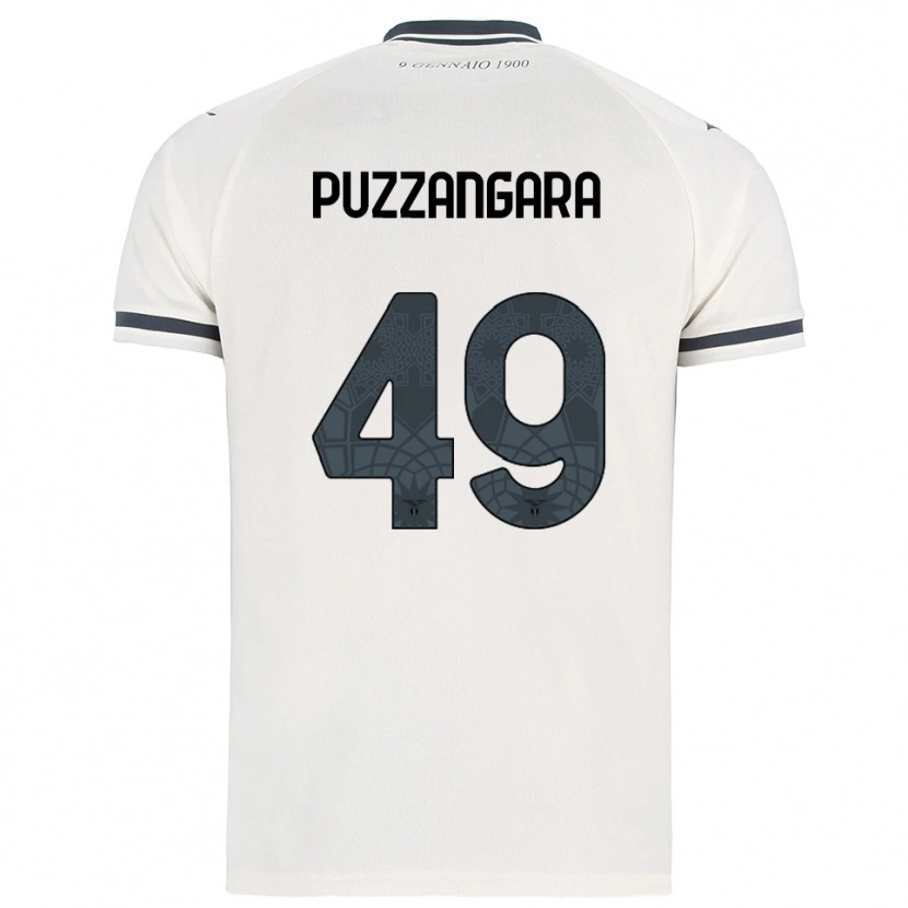 Danxen Homme Maillot Angelo Antonio Puzzangara #49 Blanc Marine Tenues Extérieur 2025/26 T-Shirt