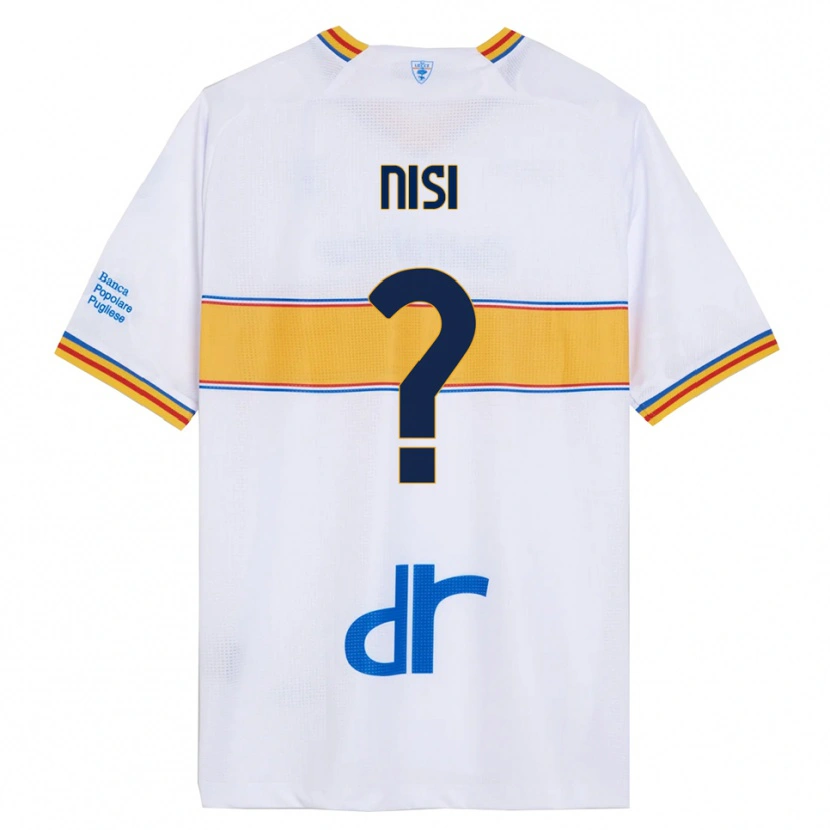 Danxen Homme Maillot Giuseppe Nisi #0 Blanc Jaune Tenues Extérieur 2025/26 T-Shirt