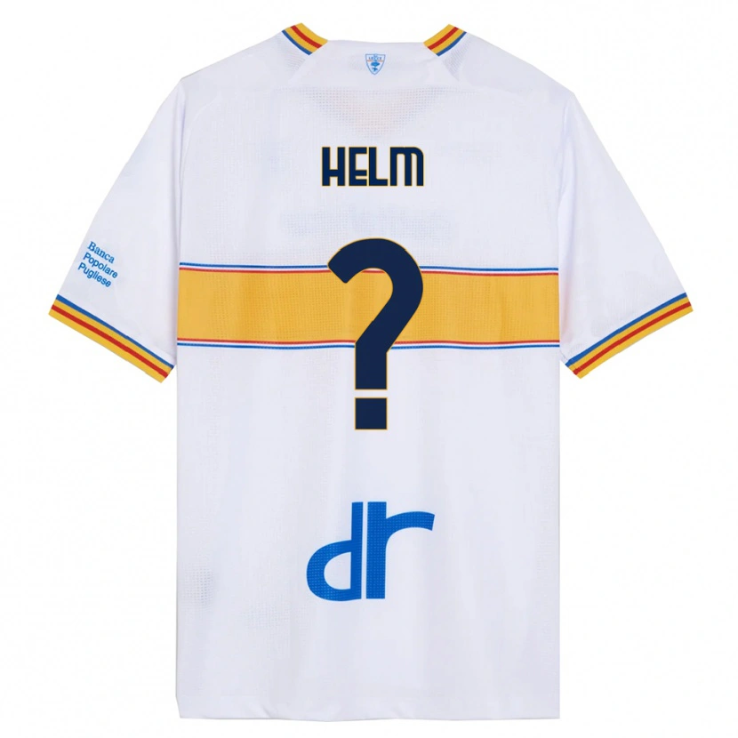 Danxen Homme Maillot Adrian Helm #0 Blanc Jaune Tenues Extérieur 2025/26 T-Shirt