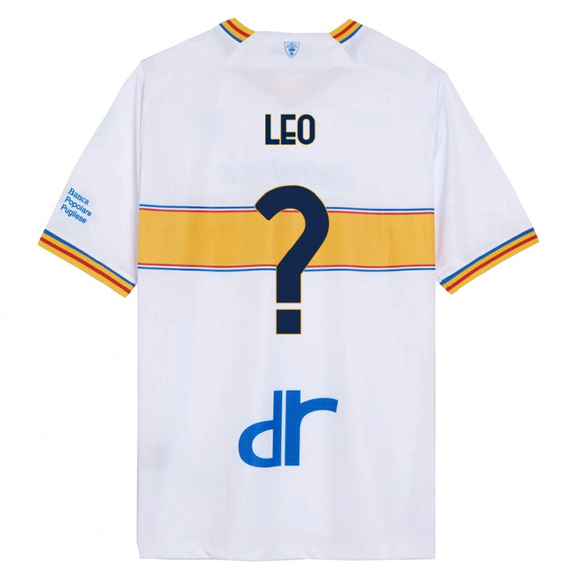 Danxen Homme Maillot Giulio Leo #0 Blanc Jaune Tenues Extérieur 2025/26 T-Shirt
