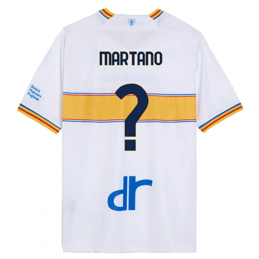 Danxen Homme Maillot Diego Martano #0 Blanc Jaune Tenues Extérieur 2025/26 T-Shirt