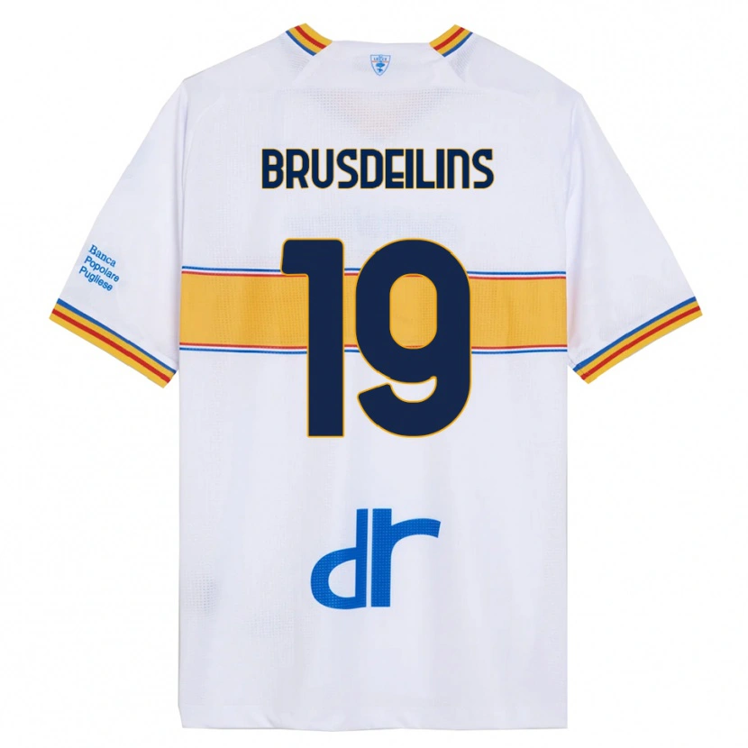 Danxen Homme Maillot Bilal Brusdeilins #19 Blanc Jaune Tenues Extérieur 2025/26 T-Shirt