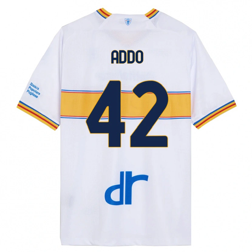 Danxen Homme Maillot Vernon Addo #42 Blanc Jaune Tenues Extérieur 2025/26 T-Shirt