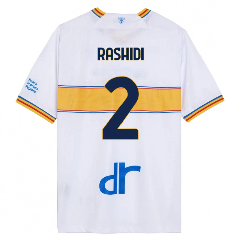 Danxen Homme Maillot William Rashidi #2 Blanc Jaune Tenues Extérieur 2025/26 T-Shirt