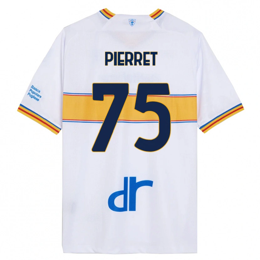 Danxen Homme Maillot Balthazar Pierret #75 Blanc Jaune Tenues Extérieur 2025/26 T-Shirt