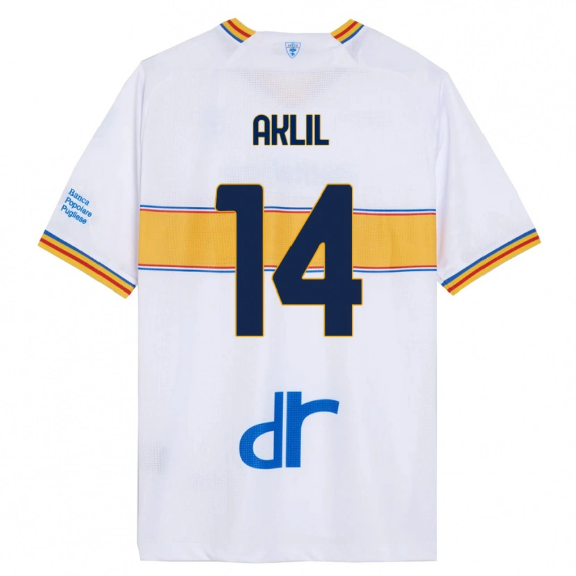 Danxen Homme Maillot Lino Aklil #14 Blanc Jaune Tenues Extérieur 2025/26 T-Shirt