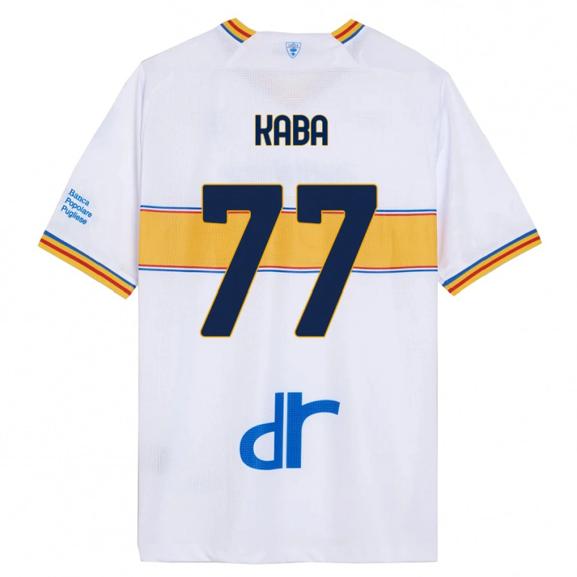 Danxen Homme Maillot Mohamed Kaba #77 Blanc Jaune Tenues Extérieur 2025/26 T-Shirt