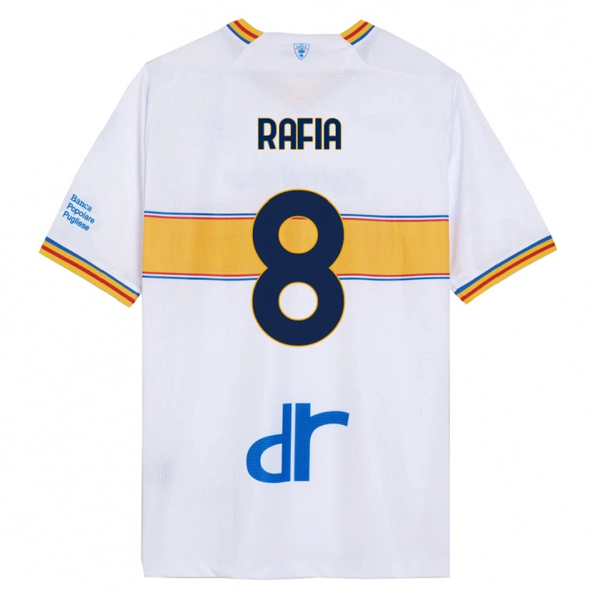 Danxen Homme Maillot Hamza Rafia #8 Blanc Jaune Tenues Extérieur 2025/26 T-Shirt