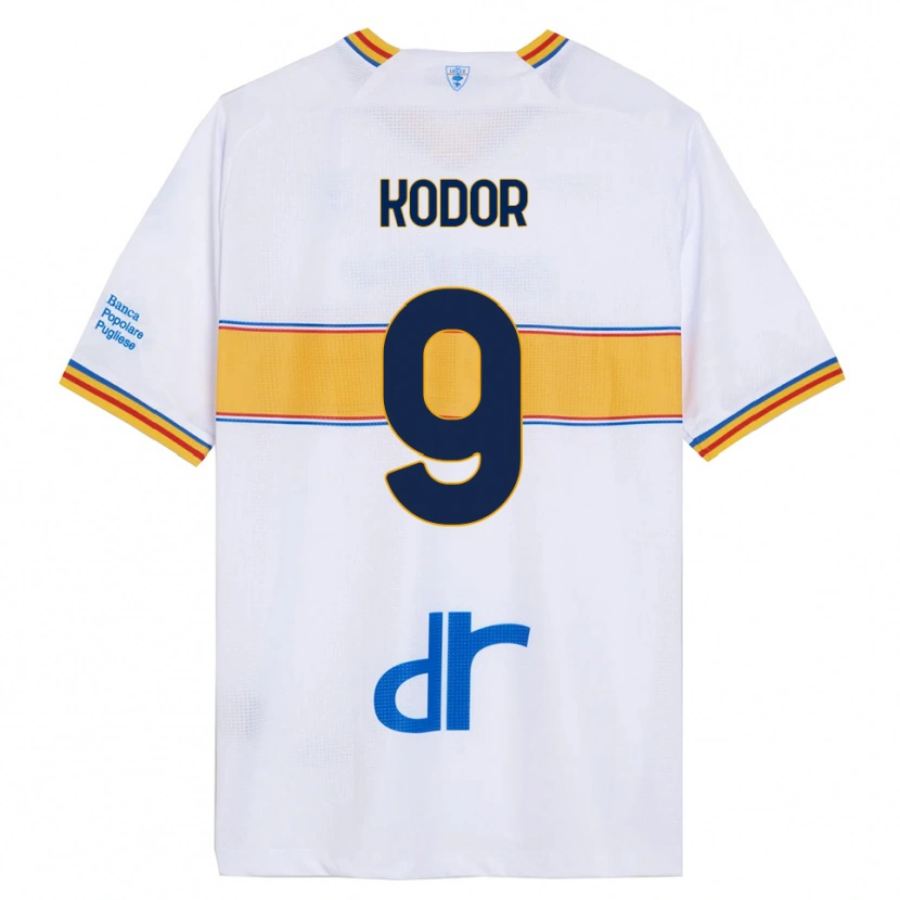 Danxen Homme Maillot Jason Kodor #9 Blanc Jaune Tenues Extérieur 2025/26 T-Shirt