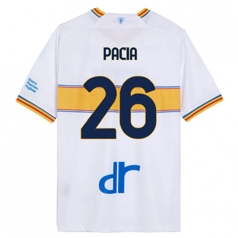 Danxen Homme Maillot Fabiano Pacia #26 Blanc Jaune Tenues Extérieur 2025/26 T-Shirt