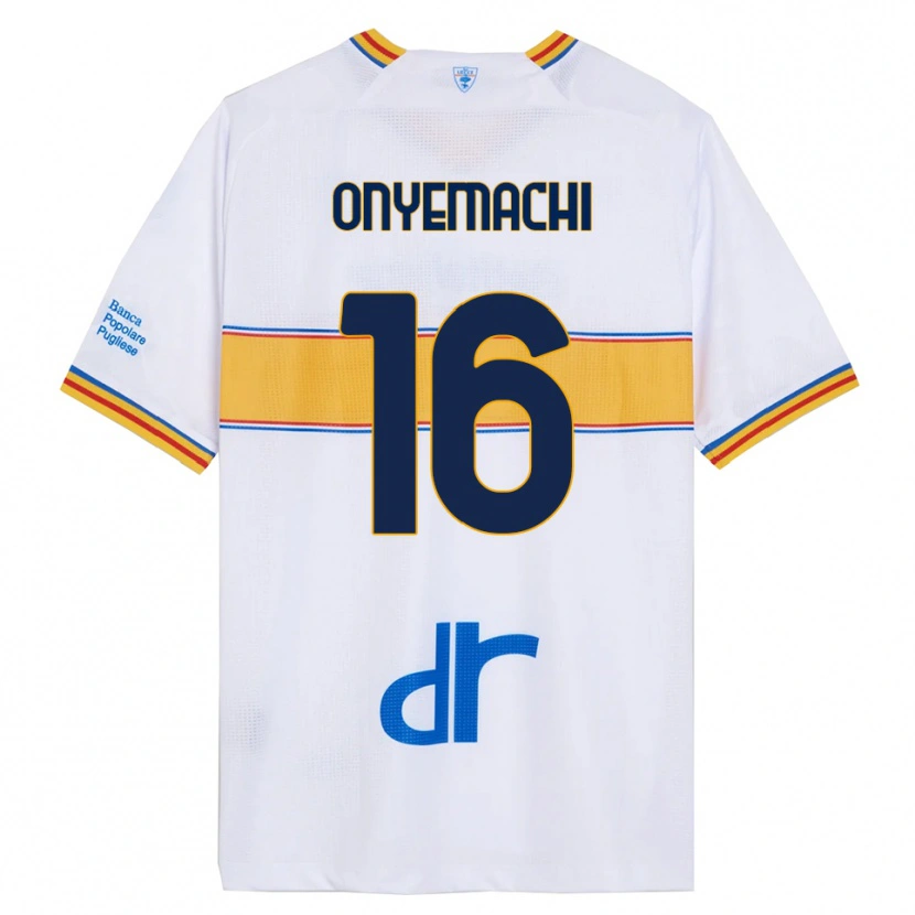 Danxen Homme Maillot Divine Onyemachi #16 Blanc Jaune Tenues Extérieur 2025/26 T-Shirt