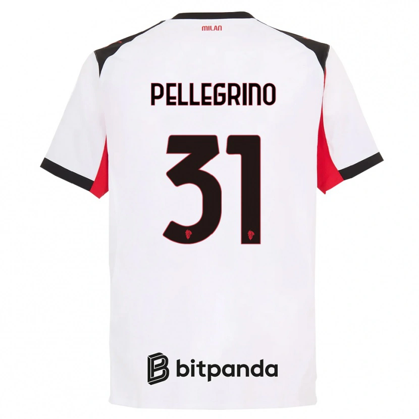 Danxen Homme Maillot Marco Pellegrino #31 Blanc Noir Tenues Extérieur 2025/26 T-Shirt