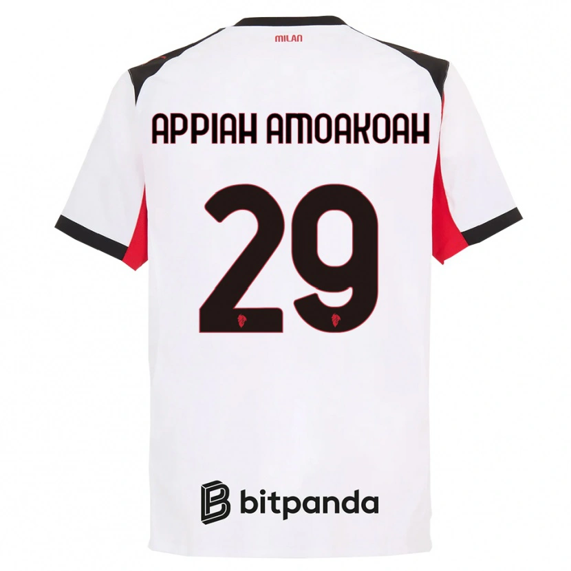 Danxen Homme Maillot Karen Appiah Amoakoah #29 Blanc Noir Tenues Extérieur 2025/26 T-Shirt