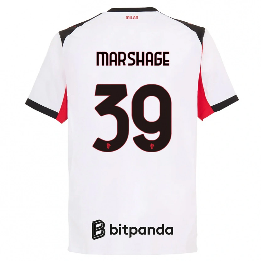 Danxen Homme Maillot Wilgot Marshage #39 Blanc Noir Tenues Extérieur 2025/26 T-Shirt