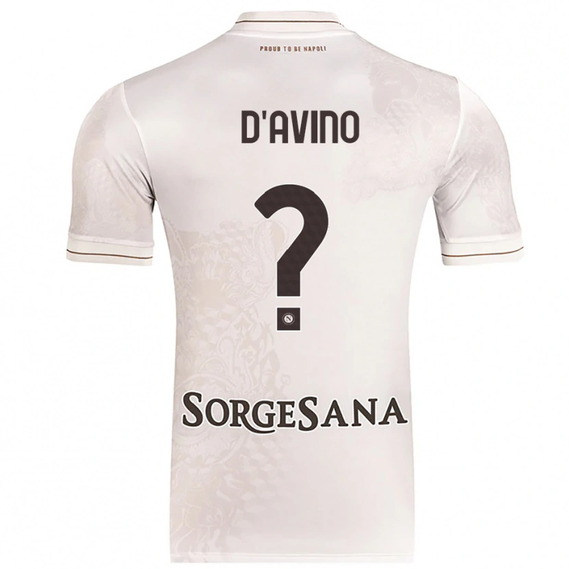 Danxen Homme Maillot Luigi D'avino #0 Champagne Marron Tenues Extérieur 2025/26 T-Shirt