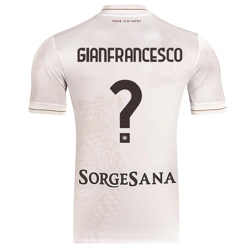 Danxen Homme Maillot Sergio Gianfrancesco #0 Champagne Marron Tenues Extérieur 2025/26 T-Shirt