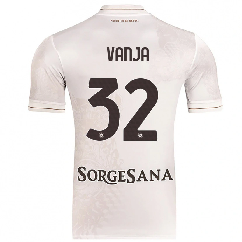 Danxen Homme Maillot Vanja Milinković-Savić #32 Champagne Marron Tenues Extérieur 2025/26 T-Shirt
