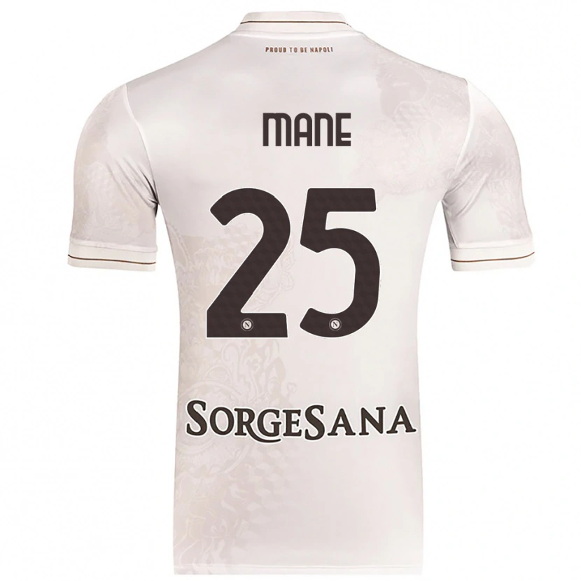 Danxen Homme Maillot Balla Mousa Mane #25 Champagne Marron Tenues Extérieur 2025/26 T-Shirt