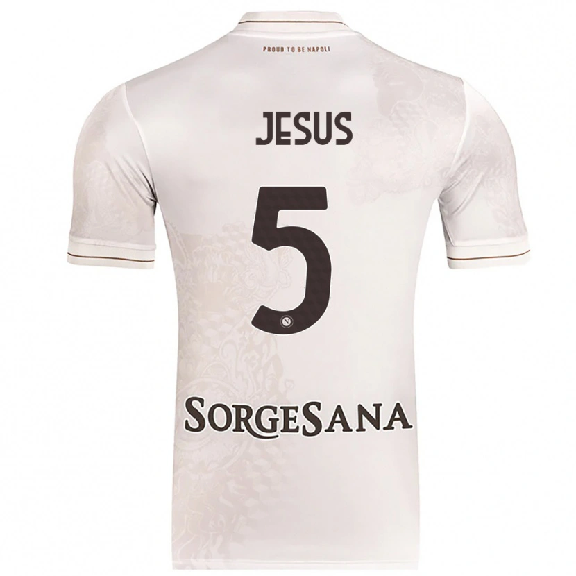 Danxen Homme Maillot Juan Jesus #5 Champagne Marron Tenues Extérieur 2025/26 T-Shirt