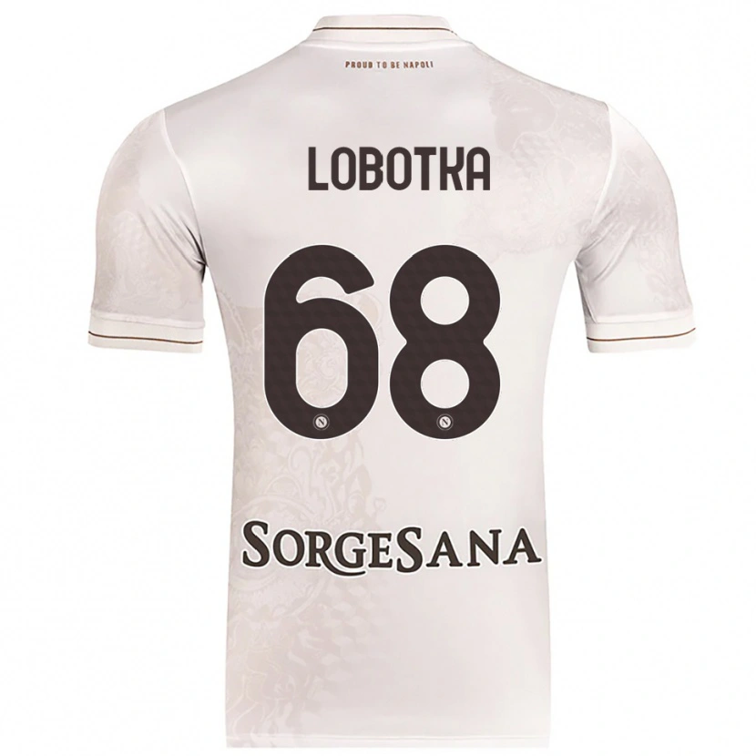 Danxen Homme Maillot Stanislav Lobotka #68 Champagne Marron Tenues Extérieur 2025/26 T-Shirt