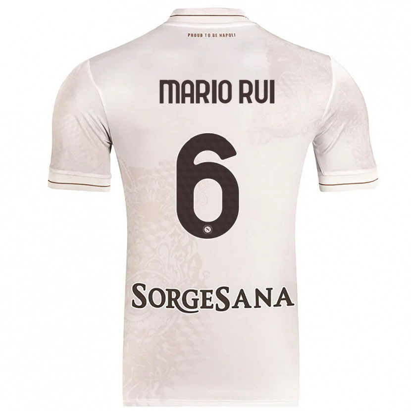 Danxen Homme Maillot Mario Rui #6 Champagne Marron Tenues Extérieur 2025/26 T-Shirt