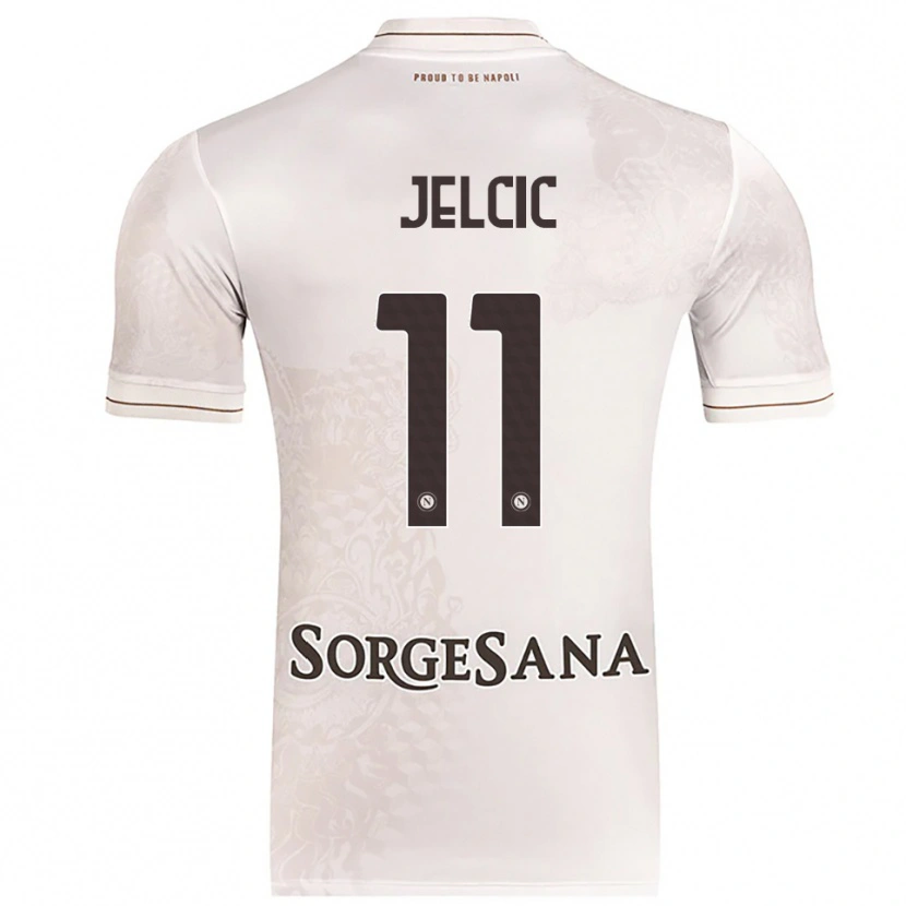Danxen Homme Maillot Maja Jelčić #11 Champagne Marron Tenues Extérieur 2025/26 T-Shirt