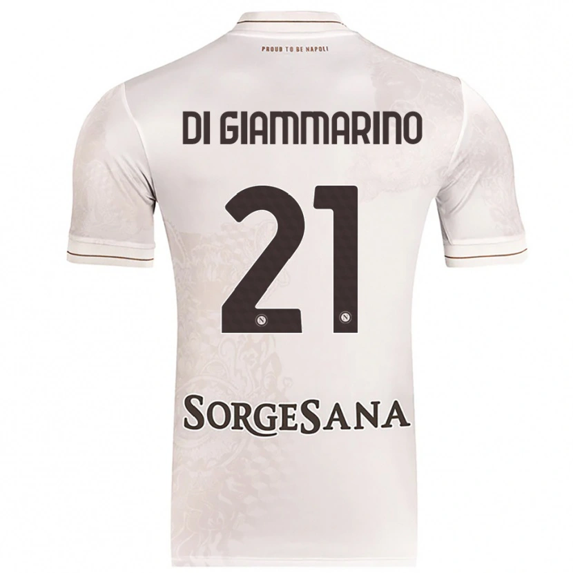 Danxen Homme Maillot Virginia Di Giammarino #21 Champagne Marron Tenues Extérieur 2025/26 T-Shirt