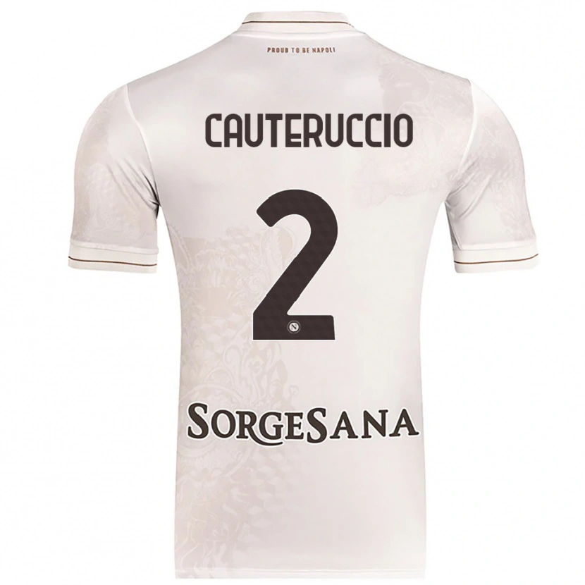 Danxen Homme Maillot Walter Cauteruccio #2 Champagne Marron Tenues Extérieur 2025/26 T-Shirt
