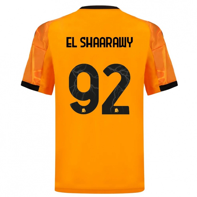 Danxen Homme Maillot Stephan El Shaarawy #92 Orange Noir Tenues Extérieur 2025/26 T-Shirt