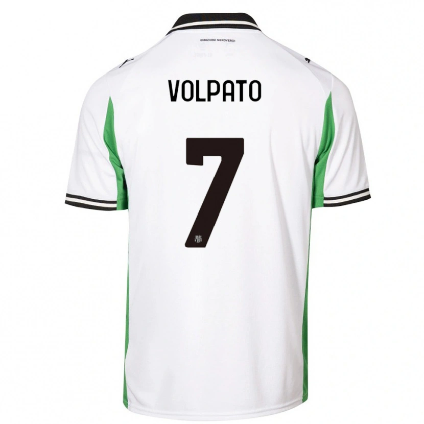 Danxen Homme Maillot Cristian Volpato #7 Blanc Vert Noir Tenues Extérieur 2025/26 T-Shirt