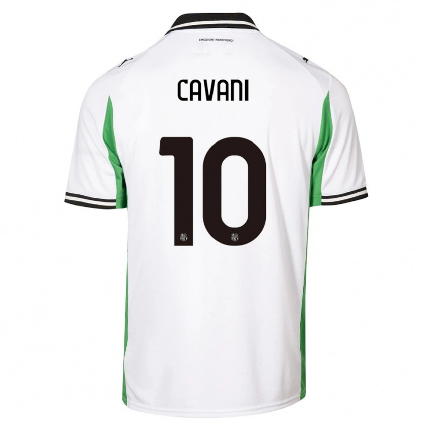 Danxen Homme Maillot Lorenzo Cavani #10 Blanc Vert Noir Tenues Extérieur 2025/26 T-Shirt