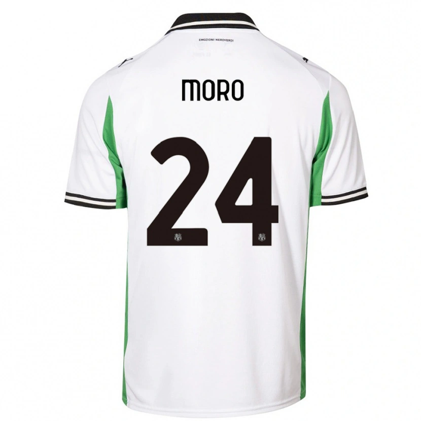 Danxen Homme Maillot Luca Moro #24 Blanc Vert Noir Tenues Extérieur 2025/26 T-Shirt