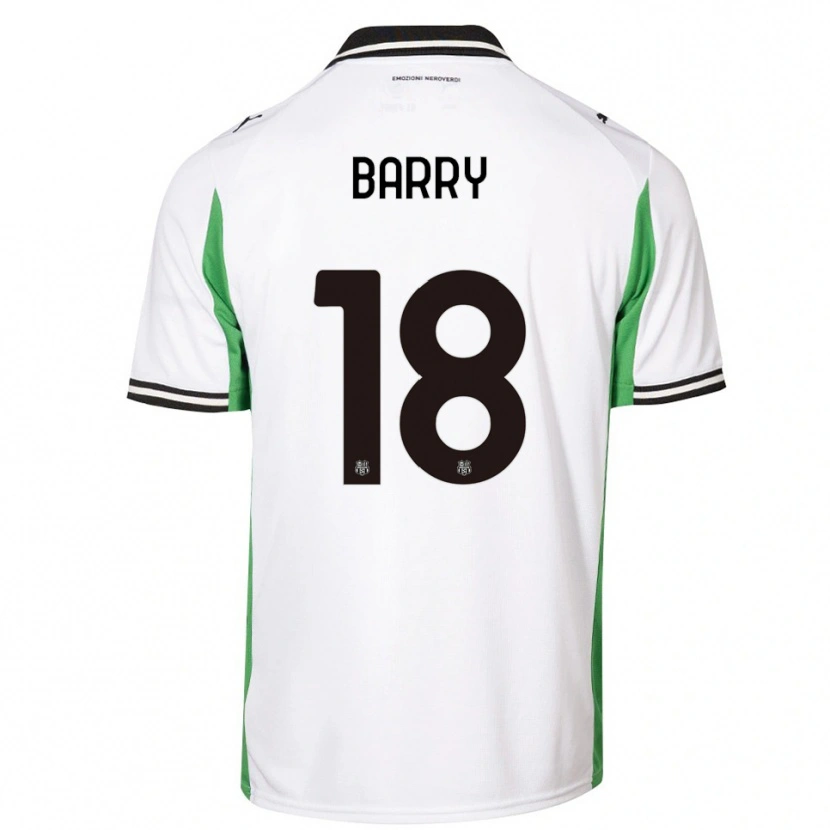 Danxen Homme Maillot Omar Barry #18 Blanc Vert Noir Tenues Extérieur 2025/26 T-Shirt
