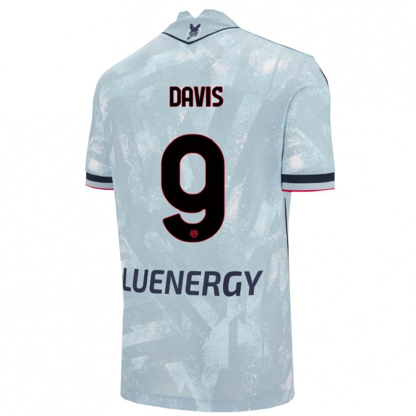 Danxen Homme Maillot Keinan Davis #9 Bleu Clair Noir Tenues Extérieur 2025/26 T-Shirt